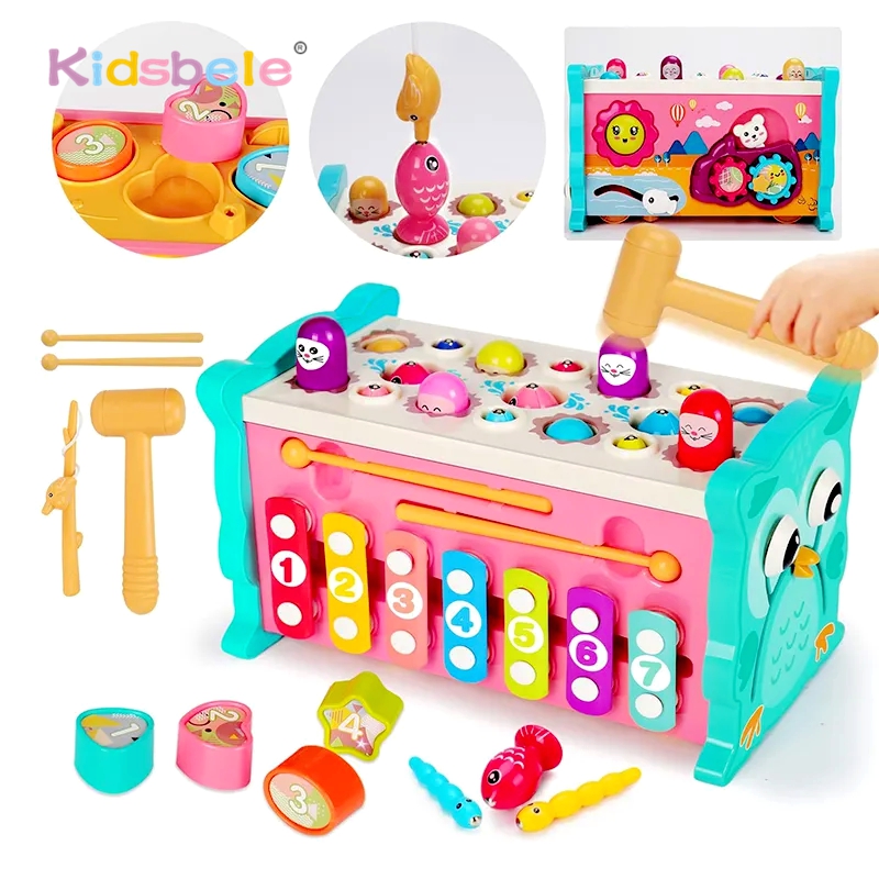 Whack A Mole Arcade - Kids Montessori 8 in 1 Fishing