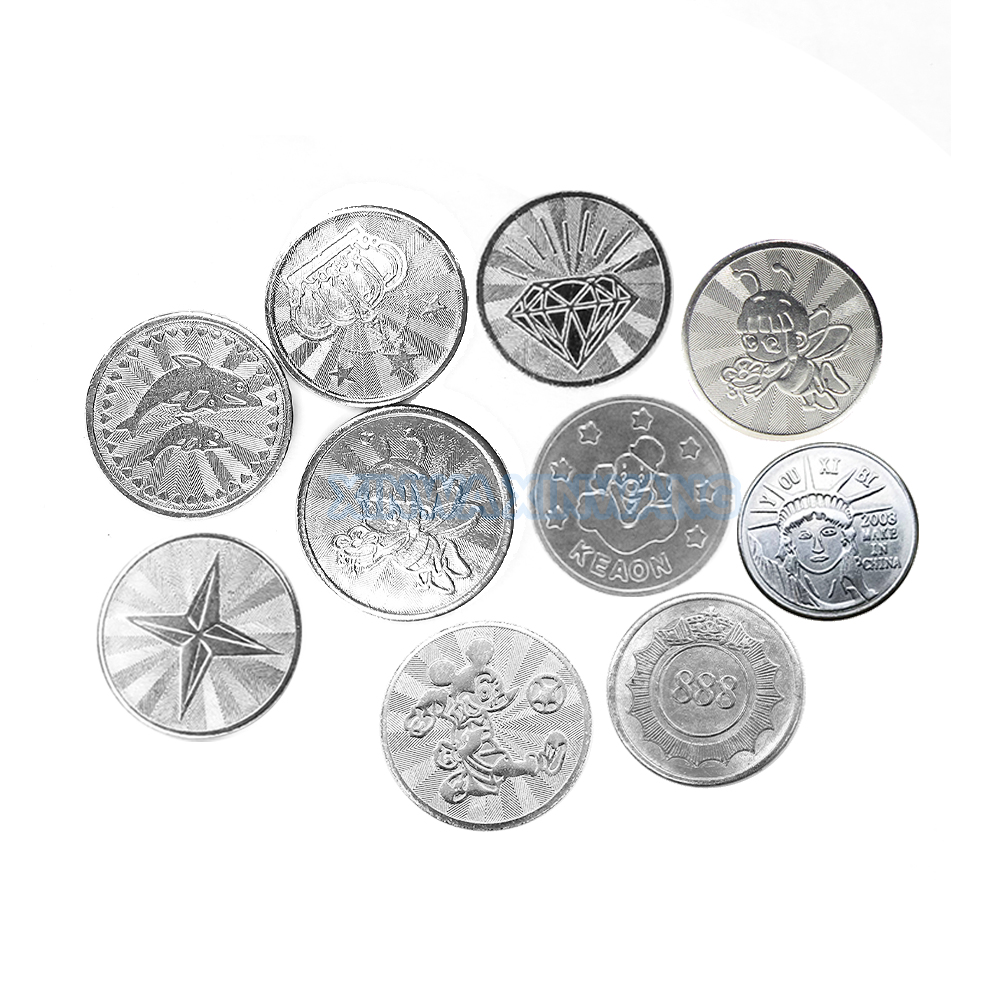 Vending Arcade Games - 100PCS Coins Tokens Stainless Steel Collect